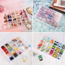 36 Grids Clear Plastic Organizer Jewelry Storage Box with Adjustable Dividers, Transparent Organizer Box (1pc) - justgrabit.in | Just Grab It