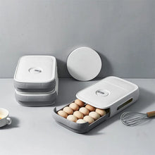 Egg Storage Box Plastic Egg Drawer Fridge Egg Organizer Egg Keeper Refrigerator Egg Drawer Plastic Egg Carton Covered Egg Holder Pantry Egg Bin Household Egg Tray (1 Pc) - Justgrabit Inc.