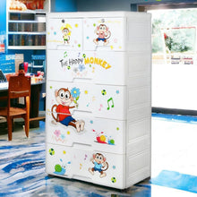 Kid's Plastic Chest of 6 Drawers, Multi - Purpose Storage Organizer/Wardrobe for Kids - justgrabit.in | Just Grab It