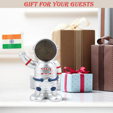 Solar Power Astronaut Ornament Moving Hand with Indian Flag (1 Pc) - justgrabit.in | Just Grab It