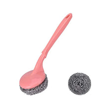 Scrubber with Handle for Kitchen and Utensil Cleaning and Hard Stains, - Justgrabit Inc.