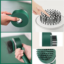 Air Cushion Massage Brush with Long Handle & Self - Cleaning Detangling Comb - justgrabit.in | Just Grab It