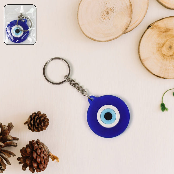 Evil Eye Rubber / Silicone Keychain (1 Pc / Blue Color) - justgrabit.in | Just Grab It