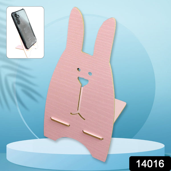 Wooden Cute Lovely Rabbit Design Mobile Stand (1 Pc) - justgrabit.in | Just Grab It