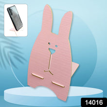 Wooden Cute Lovely Rabbit Design Mobile Stand (1 Pc) - justgrabit.in | Just Grab It