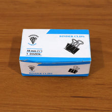 Black Metal Binder Clips (19 MM, 12 Pieces Set) - justgrabit.in | Just Grab It
