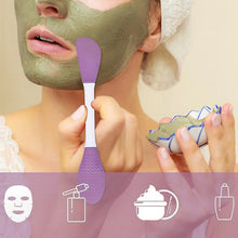 Double - Headed Silicone Mask Brush – Facial Cleansing & Mask Application Tool (1 Pc) - Justgrabit Inc.