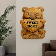 Cute Plastic Panda Key Holder, Wall Key Rack with 5 Hooks (1 Pc) - justgrabit.in | Just Grab It
