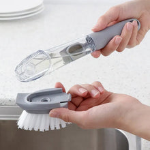 Dish Cleaning Brush with Built - in Liquid Soap Dispenser (1 Pc) - justgrabit.in | Just Grab It