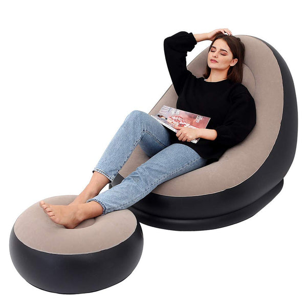 Portable Indoor/Outdoor Air Sofa, couch & Pump - justgrabit.in | Just Grab It
