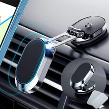 360° Rotating Magnetic Car Phone Holder in Metal (1 Pc, Folding) - justgrabit.in | Just Grab It