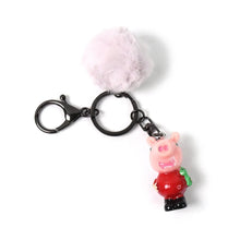 Cute Cartoon Keychain with Fluffy Pom (1 Pc / Mix Design) - Justgrabit Inc.