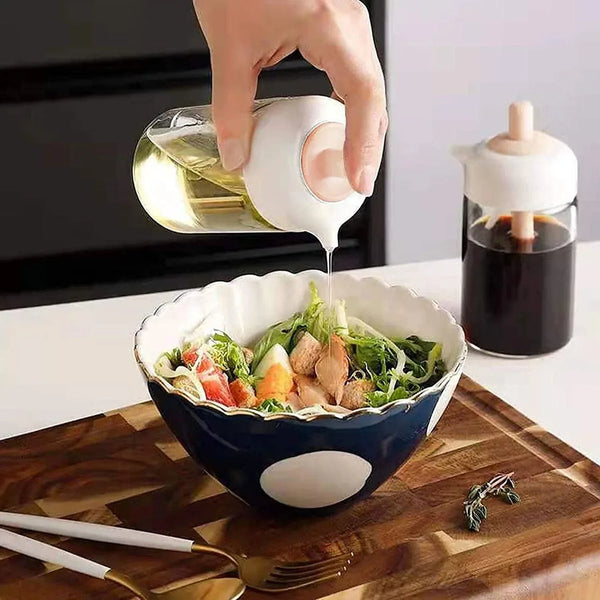 Oil Dispenser with Silicone Oil Brush (1 Pc / With Brush / 250 ML Approx) - justgrabit.in | Just Grab It