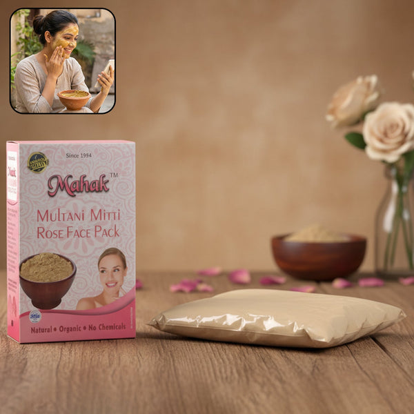 Herbal Multani Mitti & Rose Based Face Pack – 80 gm - justgrabit.in | Just Grab It