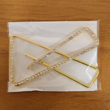 Premium Golden Crystal Triangle Saree Safety Pin Brooch (1 Pc) - justgrabit.in | Just Grab It