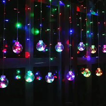 12 Wish Balls Window Curtain String Lights with 8 Flashing Modes Decoration for Home Decoration, Diwali & Wedding LED Christmas Light Indoor and Outdoor Light ,Festival Decoration (Plastic, Multi Color) - justgrabit.in | Just Grab It