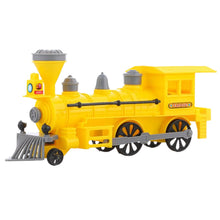 Pull and Go Train with Light Plastic String Pull Back Train (1 Pc / Mix Color) - justgrabit.in | Just Grab It