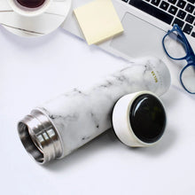 Stainless Steel Temperature Insulated Water Bottle With Marble Pattern (500ml Approx) - Justgrabit Inc.