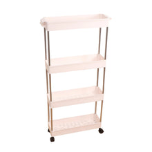 Plastic 4 Layer Folding Trolly Storage Organizer Kitchen Rack - justgrabit.in | Just Grab It