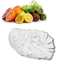 Leaf shaped Glass Serve tray of snacks, Mukhwaas, and ice cream. - justgrabit.in | Just Grab It