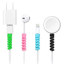 Spiral Charger Cable Protector Data Cable Saver Charging Cords Protective for All Universal Cable Cover (Pack of 10) - Justgrabit Inc.
