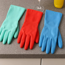 Long Cuff Multipurpose Rubber Cleaning Gloves (1 Pair, Mix Color) - justgrabit.in | Just Grab It
