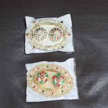 Meenakari Roli–Chawal Pooja Thali - (1 Pc / Mix design) - justgrabit.in | Just Grab It