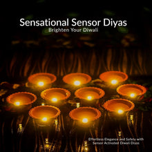 Water Sensor Diyas for Diwali Decoration, Diwali (12 Pcs Set) - justgrabit.in | Just Grab It