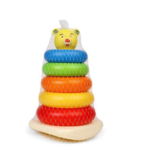 Plastic Baby Kids Teddy Stacking Ring Jumbo Stack Up Educational Toy 5pc - justgrabit.in | Just Grab It