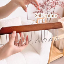 Space Saving 8 Hooks Wooden Hangers (1 Pc) - justgrabit.in | Just Grab It