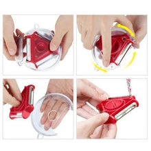 3 in 1 Multi Function Three Use Rotary Hanging Round Planer Peeler and Cutter Vegetable Slicer Kitchen Tools Kitchen Gadgets - justgrabit.in | Just Grab It