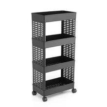 4 - Layer Plastic Storage Rack with Wheels - justgrabit.in | Just Grab It