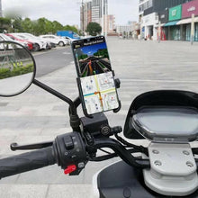 Mobile Phone Holder View Mirror Mount Solid Metal Cradle for Bike and Phones - justgrabit.in | Just Grab It