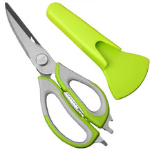 Multi - Purpose Kitchen Shears with Magnetic Holder, Stainless Steel, Red Multifunction Heavy Duty and Kitchen Scissors - Justgrabit Inc.