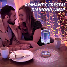 Crystal Table Lamp , Touch Control Atmosphere Nightstand Lamp With USB Charging Line - Justgrabit Inc.