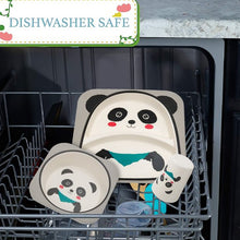 Eco - Friendly Panda - Themed Kids Dinnerware Set (5 Pc) - justgrabit.in | Just Grab It