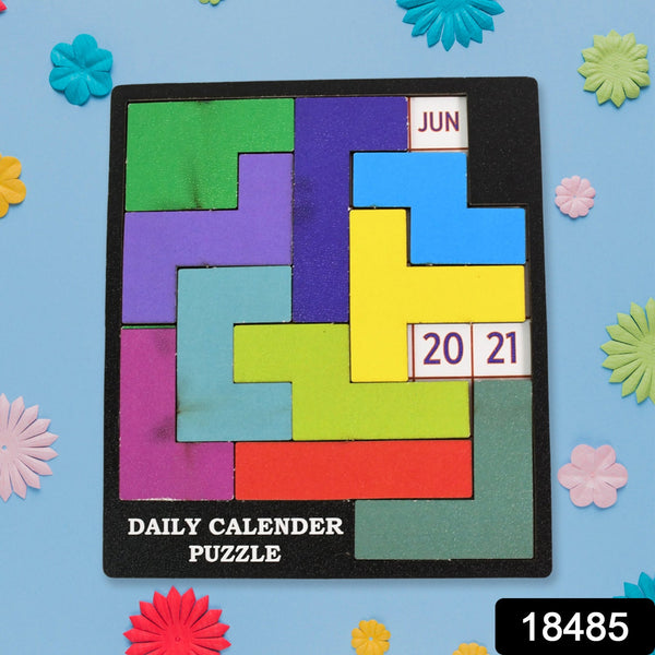 Wooden Daily Calendar Puzzle (Multicolor / 1 Set) - justgrabit.in | Just Grab It