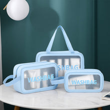 3 - IN - 1 Waterproof Transparent Travel Toiletry Bag Set - justgrabit.in | Just Grab It