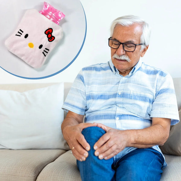 White Small Hot Water Bag – Pain Relief for Neck, Shoulder, Hand & Feet, Menstrual Cramps Warmer - Justgrabit Inc.