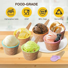 Ice Cream Waffle Bowl Set with Spoon – 2 Units - justgrabit.in | Just Grab It