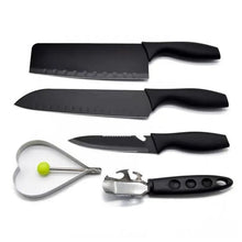 Stainless Steel Chef Knife Set, 5pc Kitchen Cutlery - justgrabit.in | Just Grab It