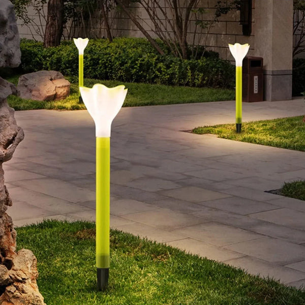 Street Light Solar Flowers Lights Road Light Flower Landscape Light Decorative Yard Lights Solar Lights Garden Stake Flower Lights Solar Landscape Light in Outdoor Spotlight (2 Pc ) - Justgrabit Inc.