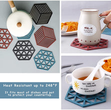 Tea Coaster Non - Slip Placemat High Temperature Insulation Pad Hollow Pot Mat - justgrabit.in | Just Grab It