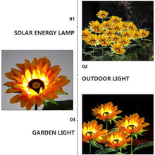Garden Solar Sunflower Outdoor LED Light Inserted Ground Simulation Plant (4 Pcs Set) - justgrabit.in | Just Grab It