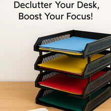 4 - Layer Multifunctional File Rack with Drawers for Office Desk - Justgrabit Inc.
