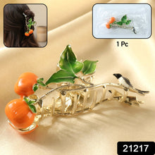 Elegant Fruit & Leaf Decorative Hair Claw Clip (1 Pc) - justgrabit.in | Just Grab It