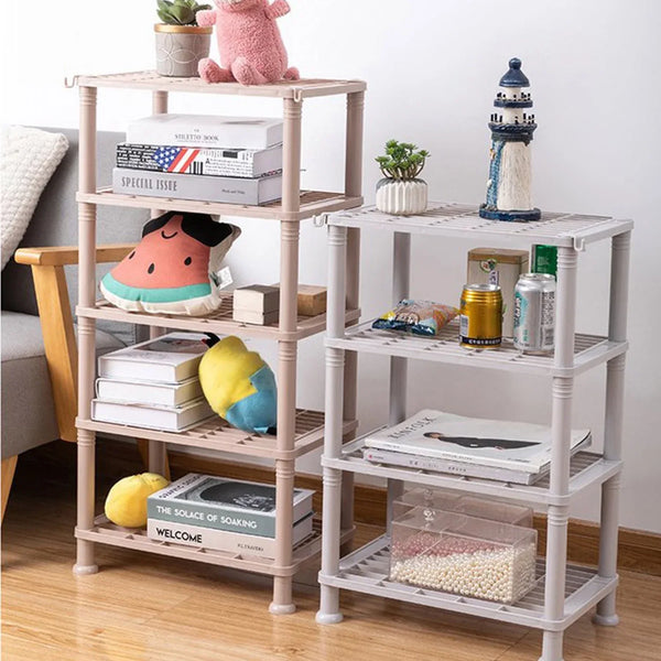4 Layer Multifunctional Storage Shelf Organizer Narrow Storage Rack for Kitchen or Bathroom - justgrabit.in | Just Grab It