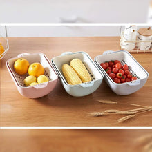 Multifunctional BPA Free Double Layered Plastic Rotatable Strainer Basket (Multicolor) - Justgrabit Inc.