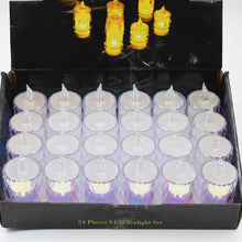 24 Pc Flameless and Smokeless Decorative Melting Candles LED Tea Light, Diwali - justgrabit.in | Just Grab It