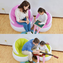 Kids inflatable sofa chair with backrest & Foot Air Pump (1 Set 85x74 Cm Approx) - justgrabit.in | Just Grab It